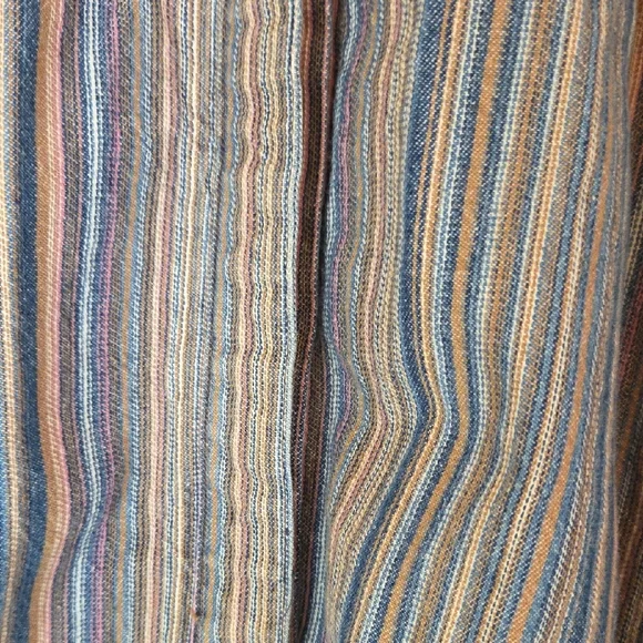 Dressbarn Blue Multi-Color Striped Cotton Button Up Shirt Sz 1X - Picture 5 of 11